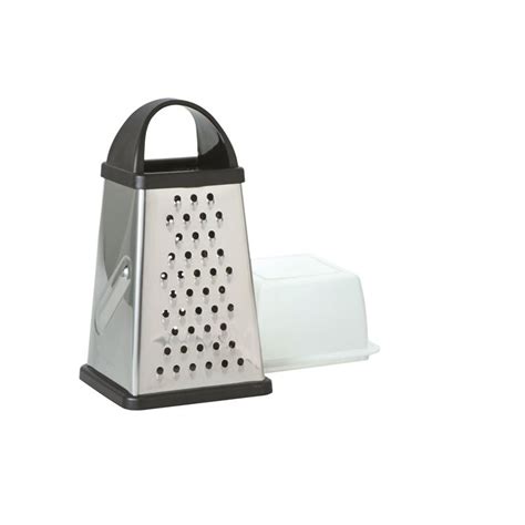 avanti stainless steel 4 sided box grater|Avanti 4 Sided Box Grater Silver/Black .